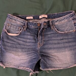 Vigoss Blue Distressed Denim Shorts
